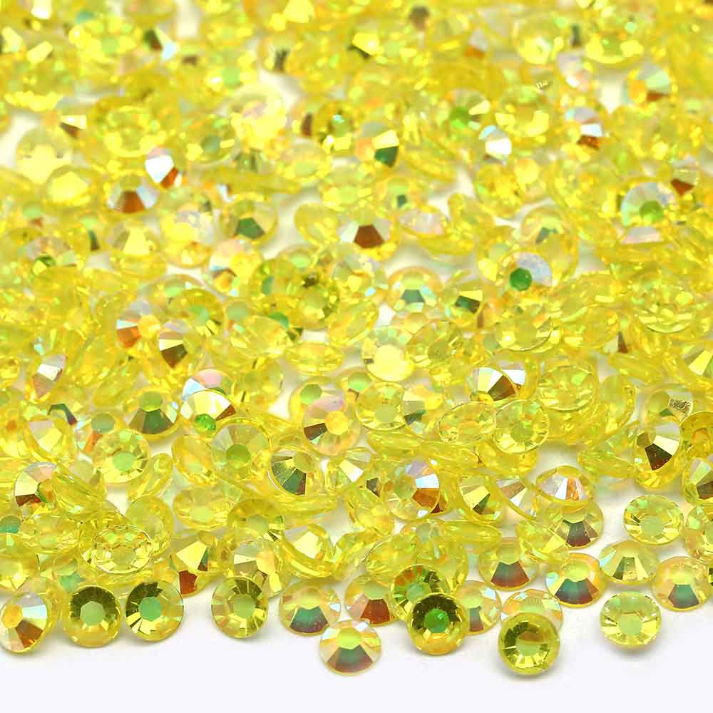 XULIN Rhinestone TW17#Citrine AB Color Wholesake Transparent AB Resin Rhinestone