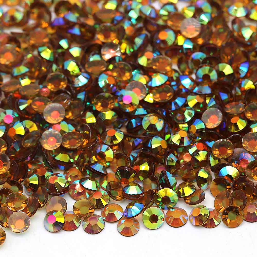 XULIN Rhinestone TW20#Smoked Topaz AB Color Wholesake Transparent AB Resin Rhinestone