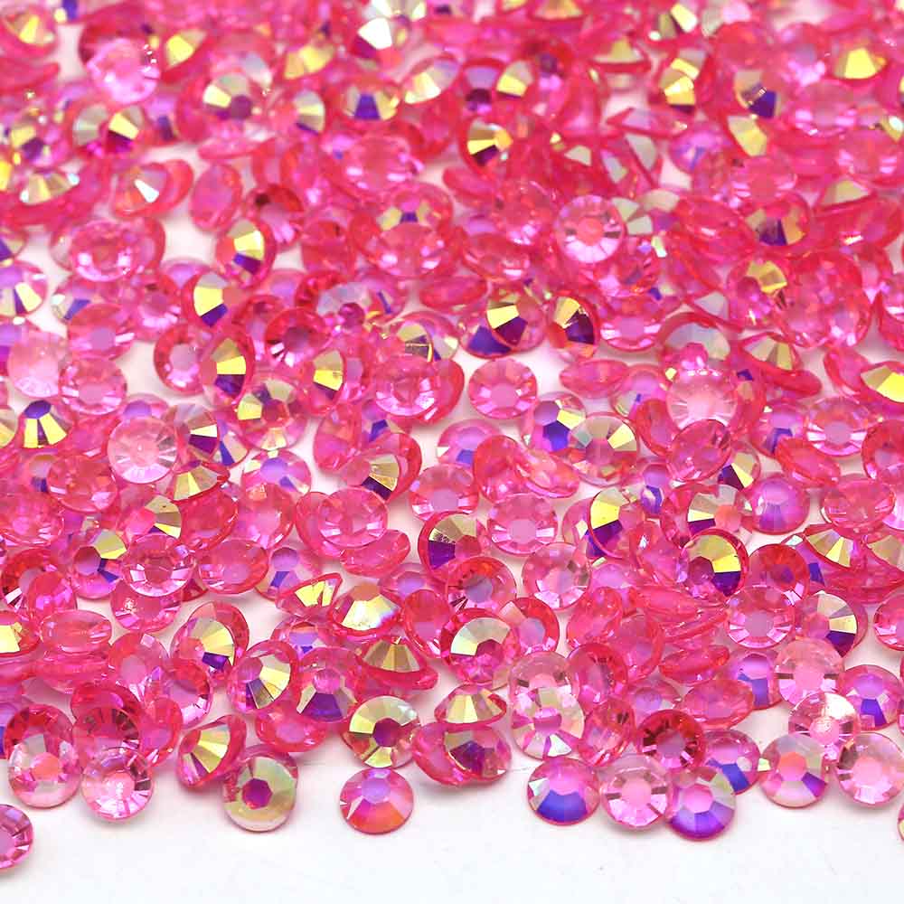 XULIN Rhinestone TW28#Rose AB Color Wholesake Transparent AB Resin Rhinestone