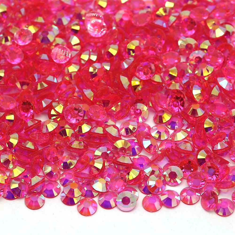 XULIN Rhinestone TW29#Fuchsia AB Color Wholesake Transparent AB Resin Rhinestone