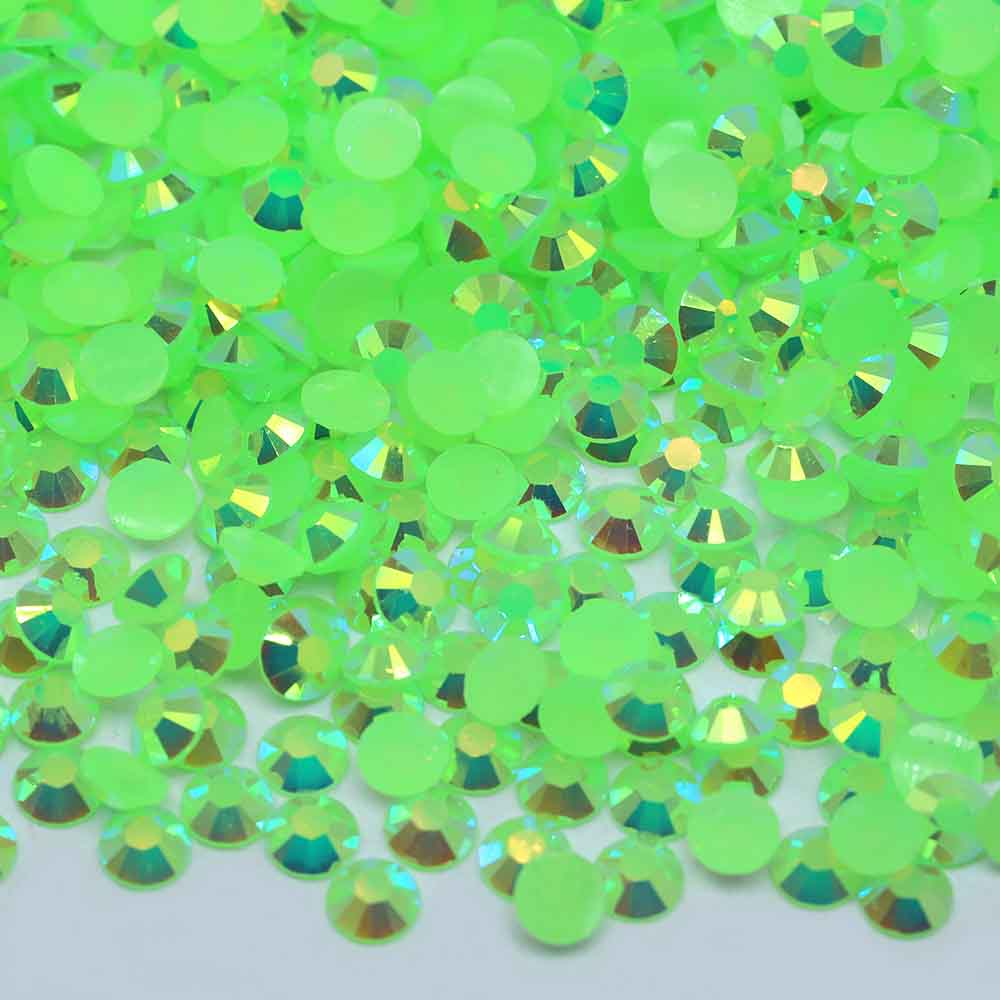 XULIN Rhinestone J14# Peridot AB Color Wholesake Flatback Jelly AB Resin Rhinestone