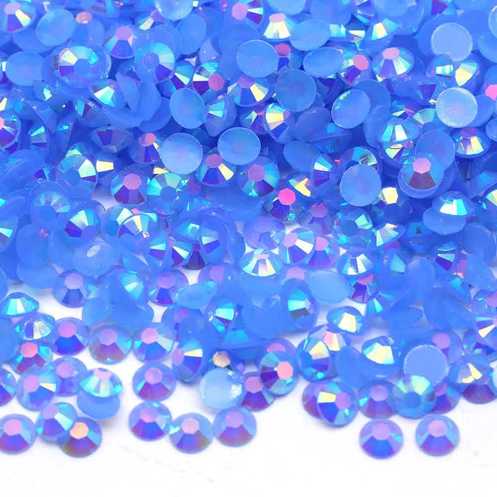 XULIN Rhinestone J17#Lt.Sapphire AB Color Wholesake Jelly AB Flatback Resin Rhinestone