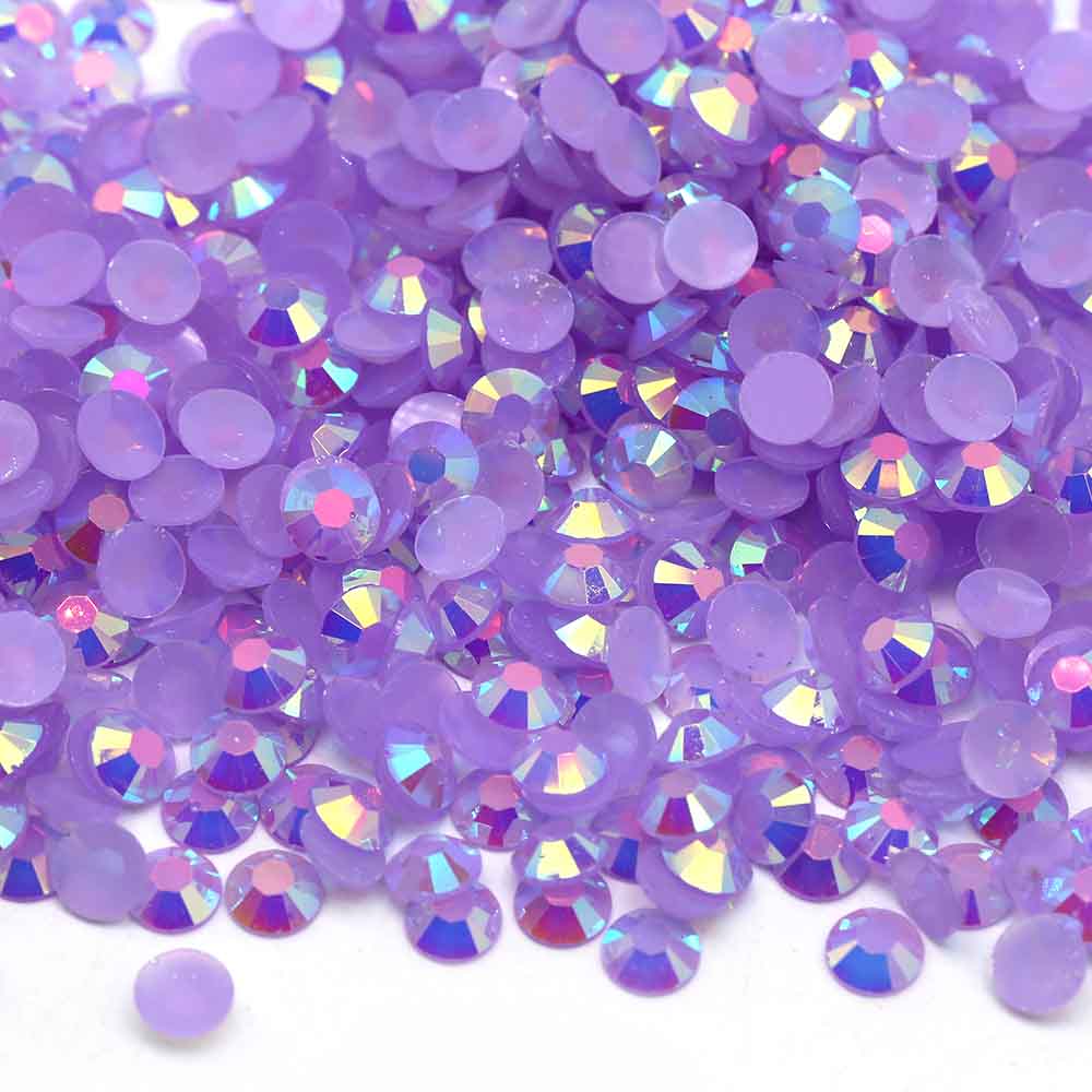 XULIN Rhinestone J22#Lt.Amethyst AB Color Wholesake Jelly AB Flatback Resin Rhinestone