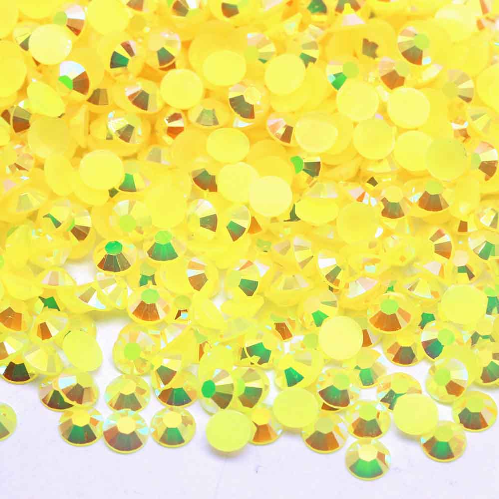 XULIN Rhinestone J26#Citrine AB Color Wholesake Jelly AB Flatback Resin Rhinestone