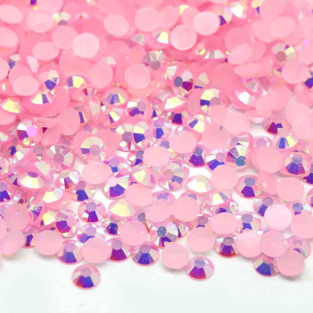 XULIN Rhinestone J31#Lt.Rose AB Color Wholesake Jelly AB Flatback Resin Rhinestone