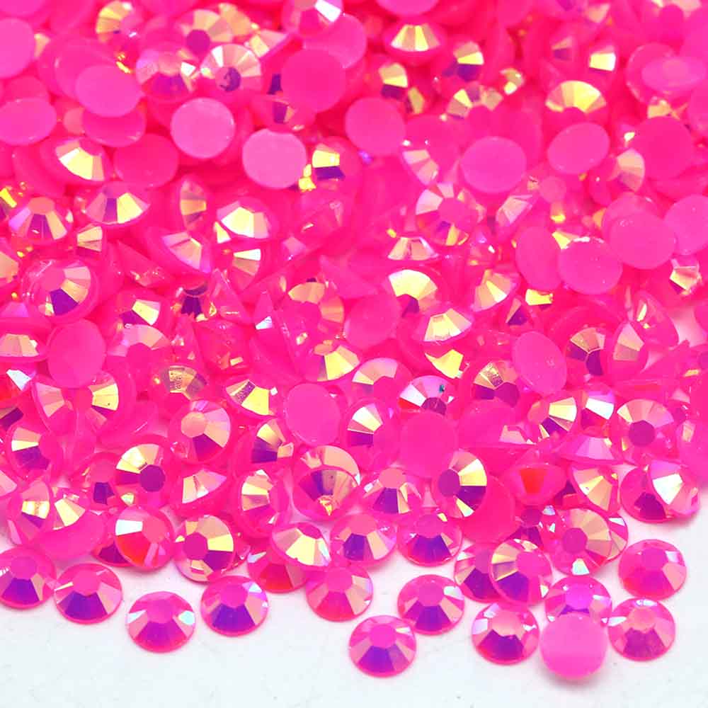 XULIN Rhinestone J32#Peach AB Color Wholesake Jelly AB Flatback Resin Rhinestone