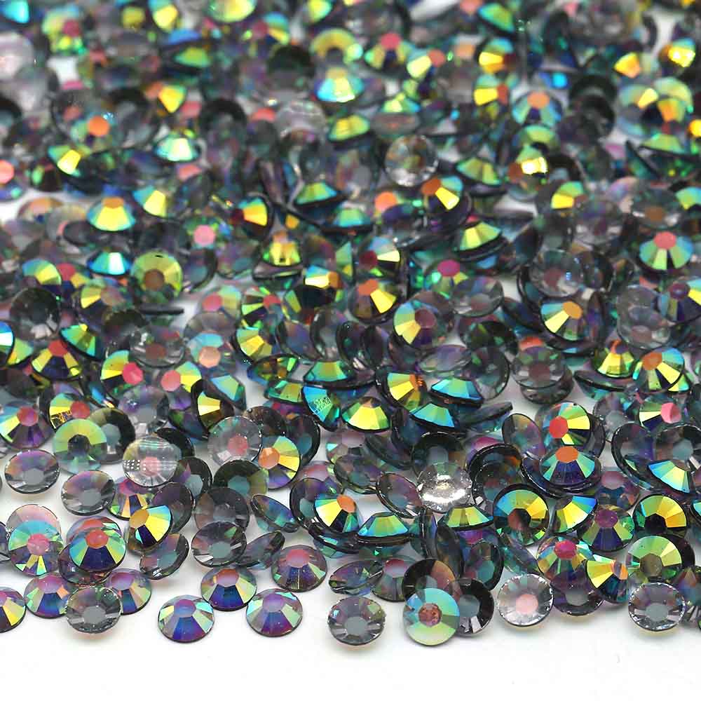 XULIN Rhinestone TW31#Black Diamond AB Color Wholesake Transparent AB Resin Rhinestone