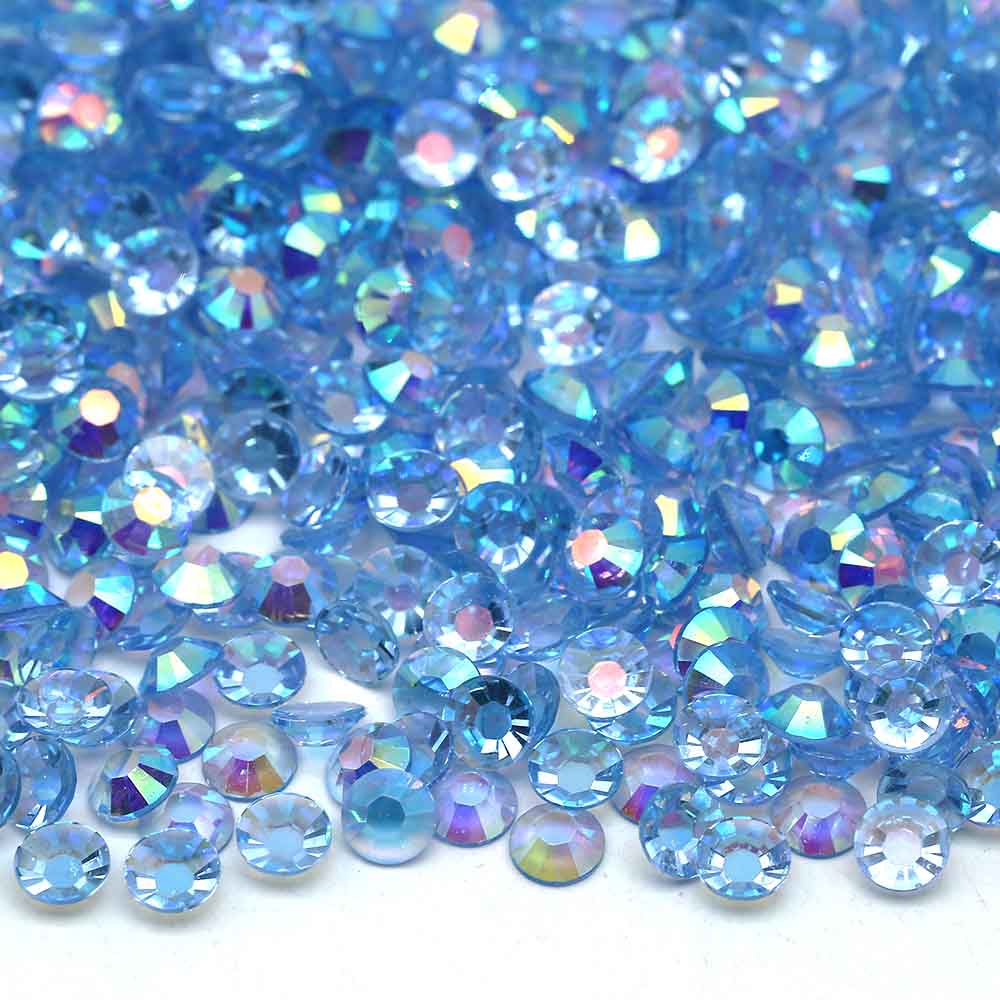 XULIN Rhinestone TWJ17#Lt.Sapphire AB Color Wholesake Transparent AB Resin Rhinestone