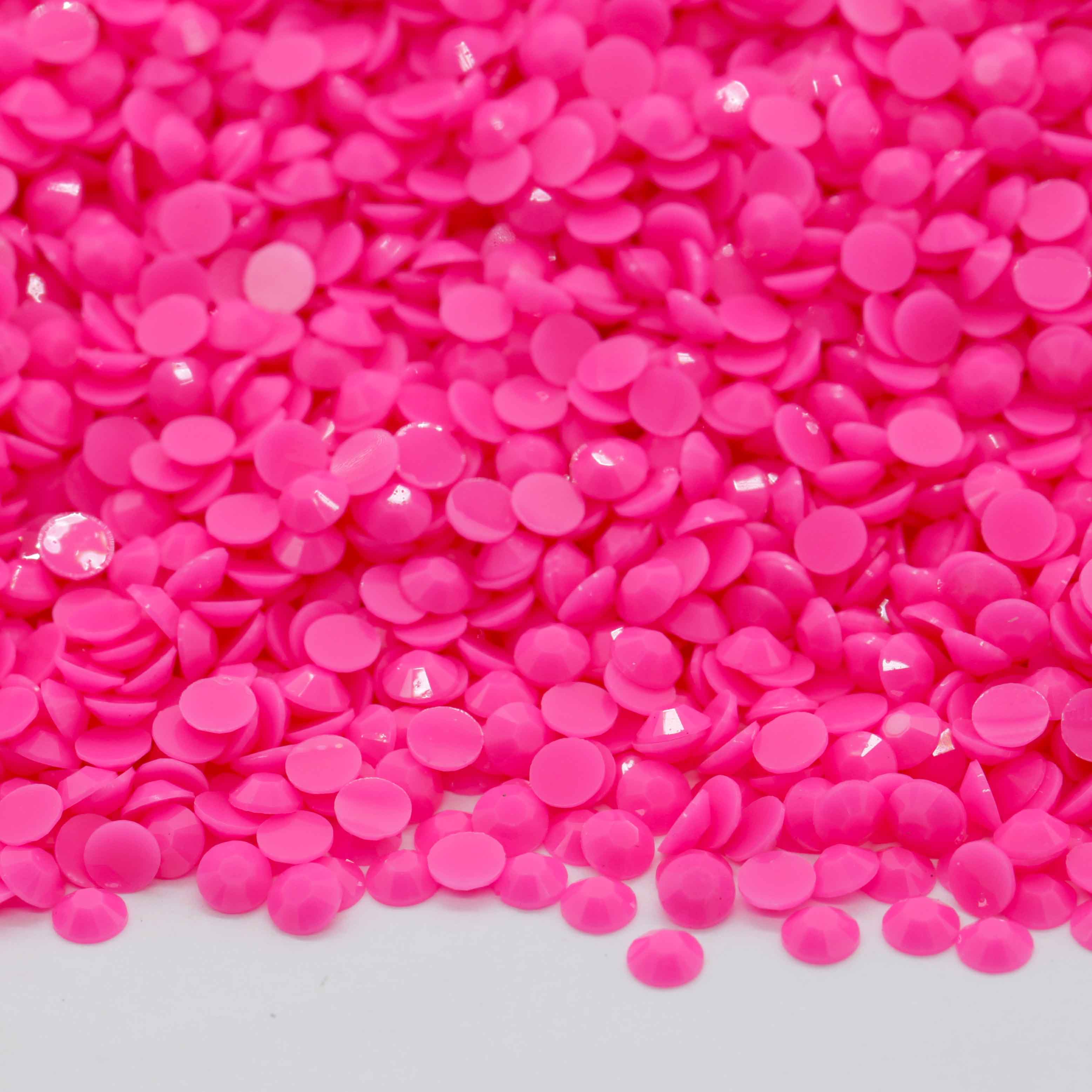 XULIN Rhinestone Candy Color JO2#Hot Pink Flatback Jelly Solid Resin Wholesale Rhinestone