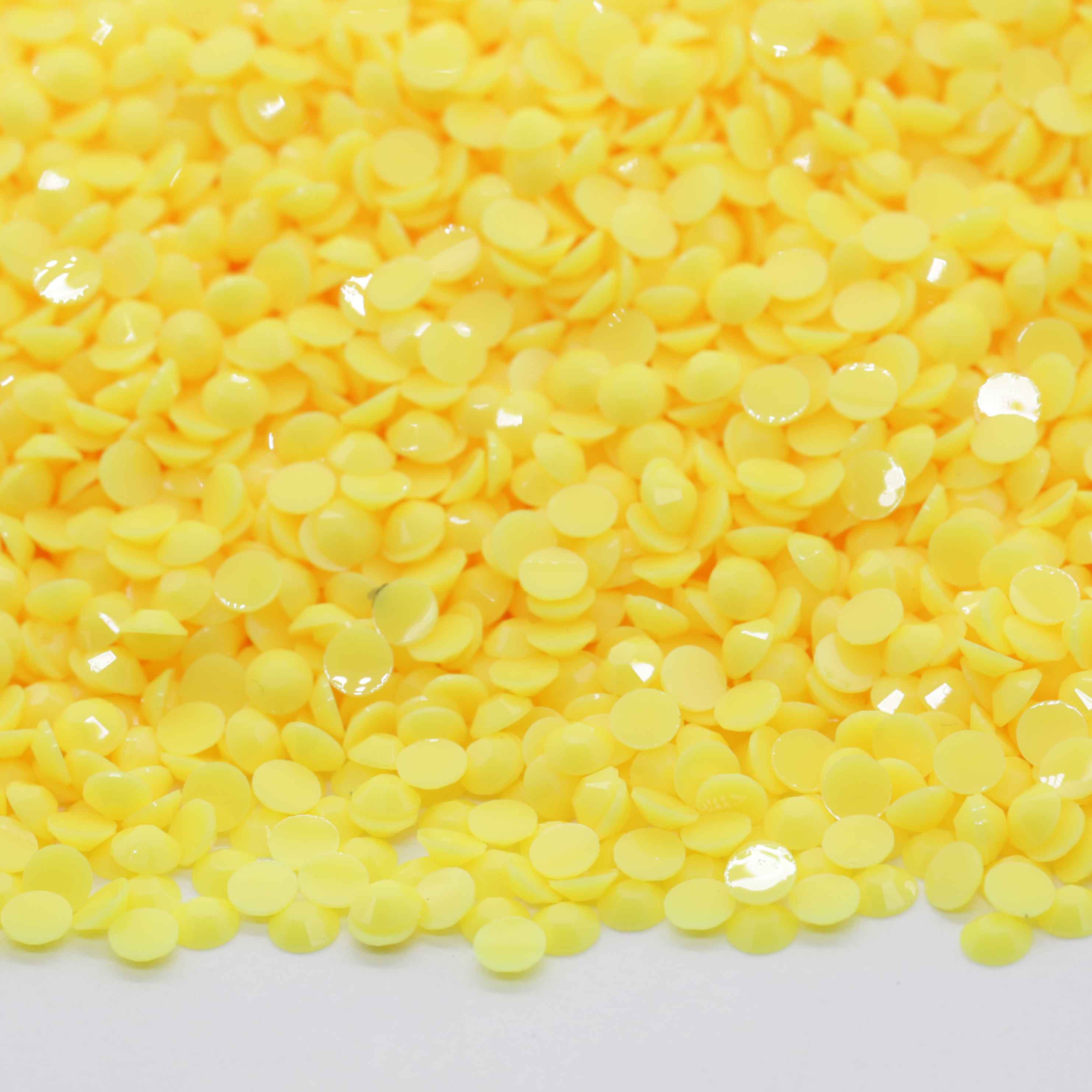 XULIN Rhinestone Candy Color J04#Citrine Flatback Jelly Solid Resin Wholesale Rhinestone