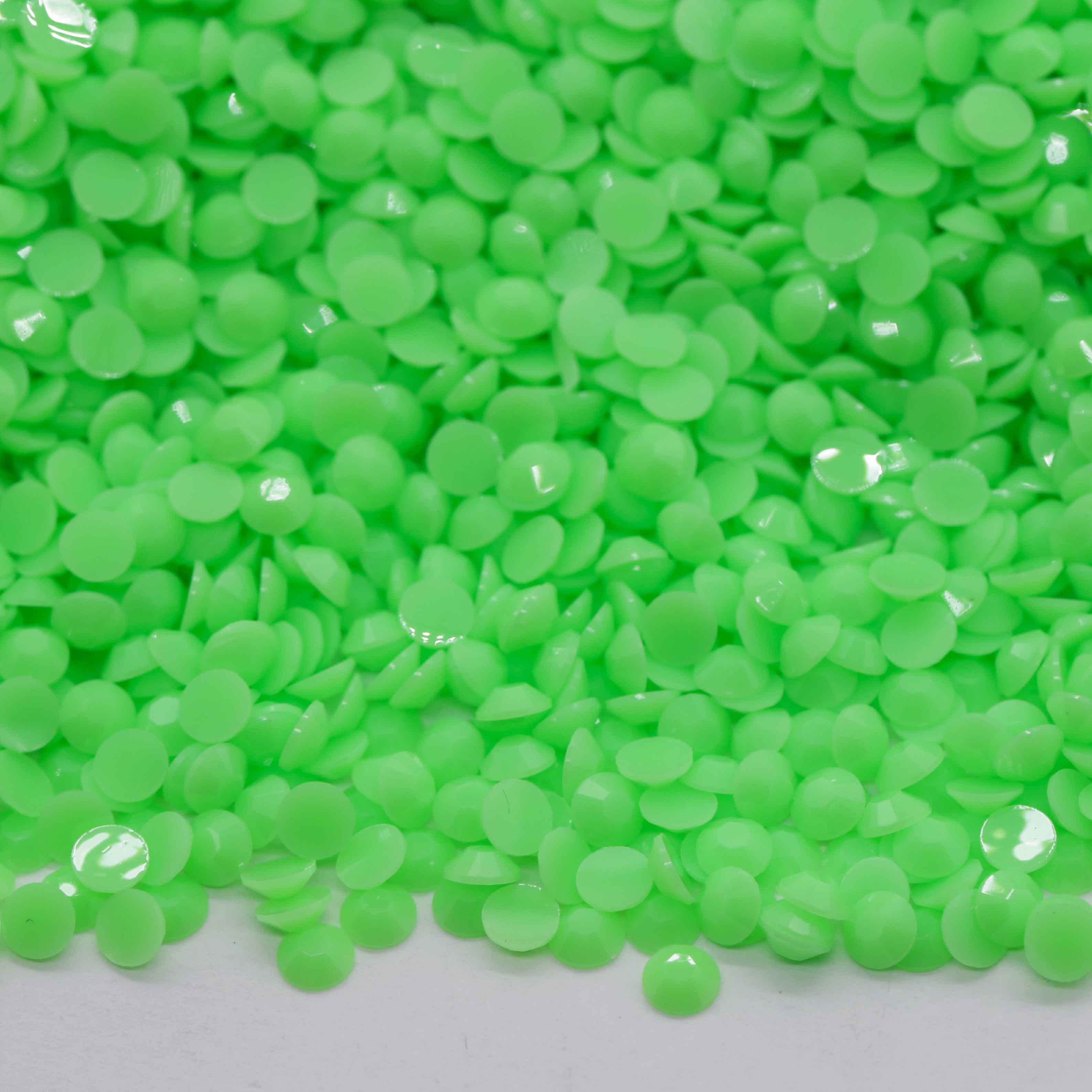 XULIN Rhinestone Candy Color JO6#Peridot Flatback Jelly Solid Resin Wholesale Rhinestone