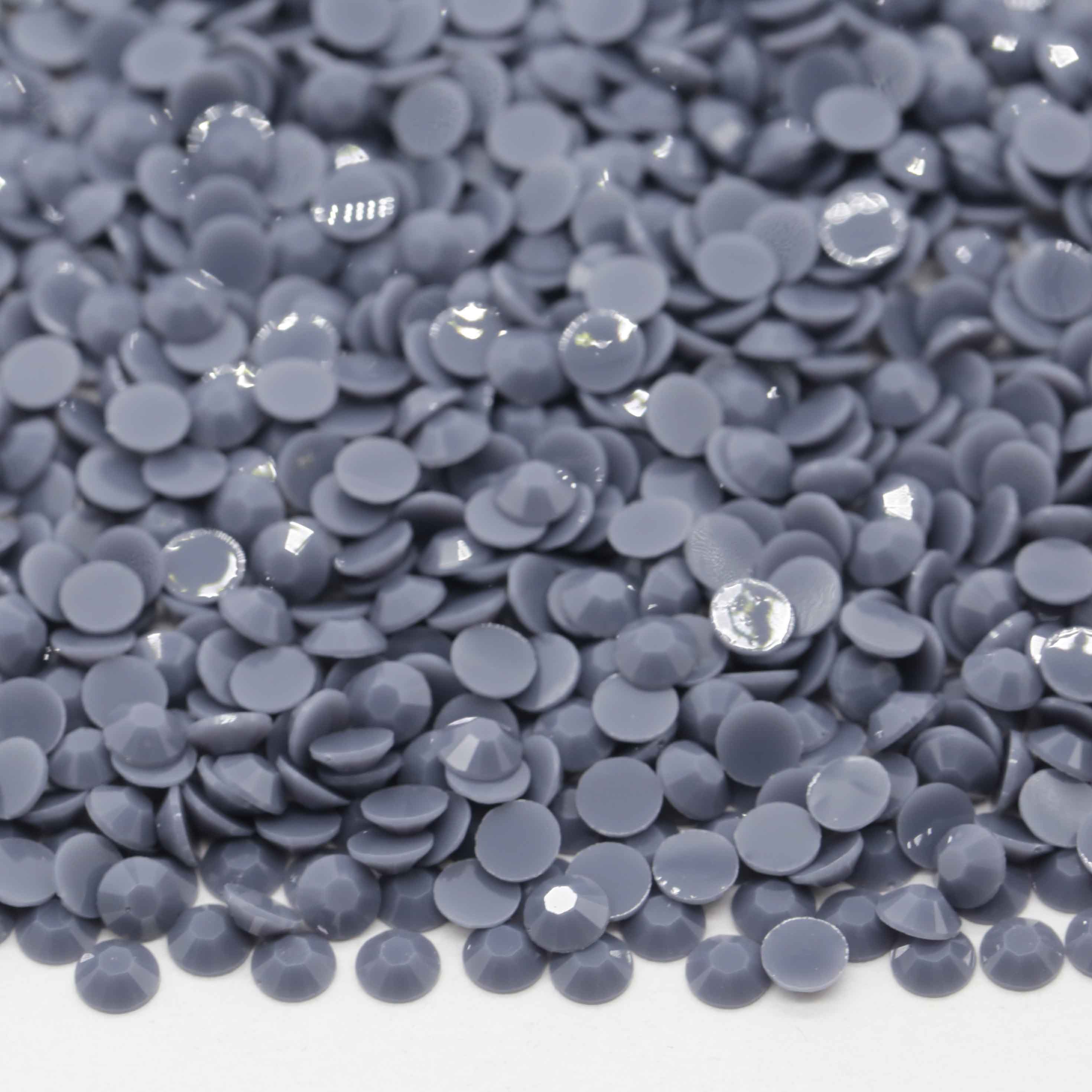 XULIN Rhinestone Candy Color JO11# Dark Grey Flatback Jelly Solid Resin Wholesale Rhinestone