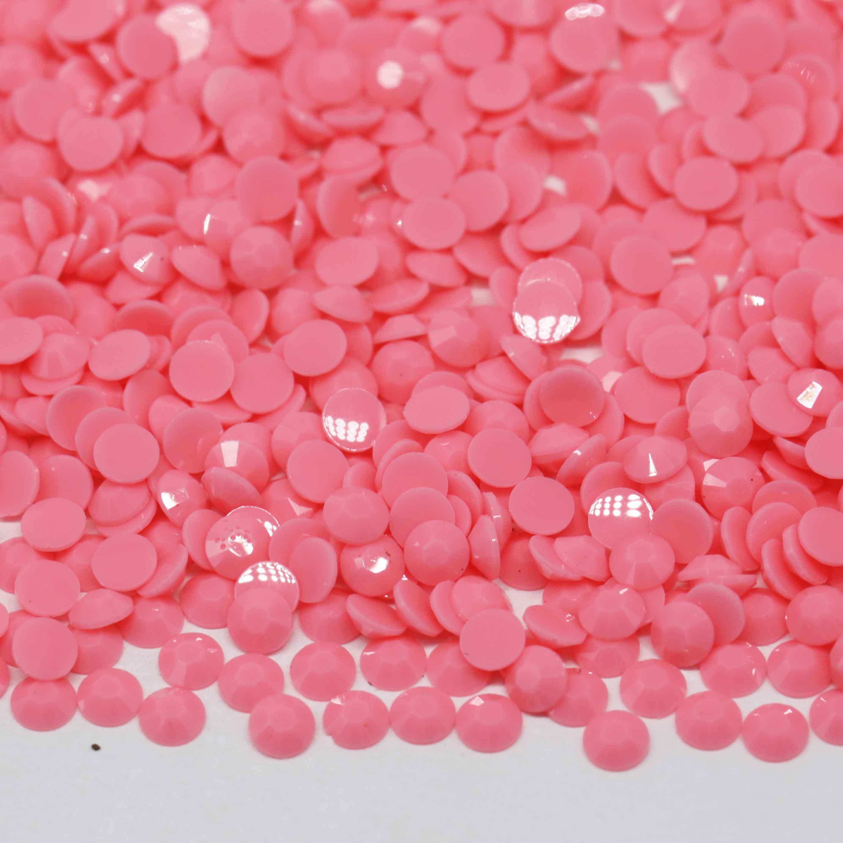 XULIN Rhinestone Candy Color JO13# Coral Pink Flatback Jelly Solid Resin Wholesale Rhinestone