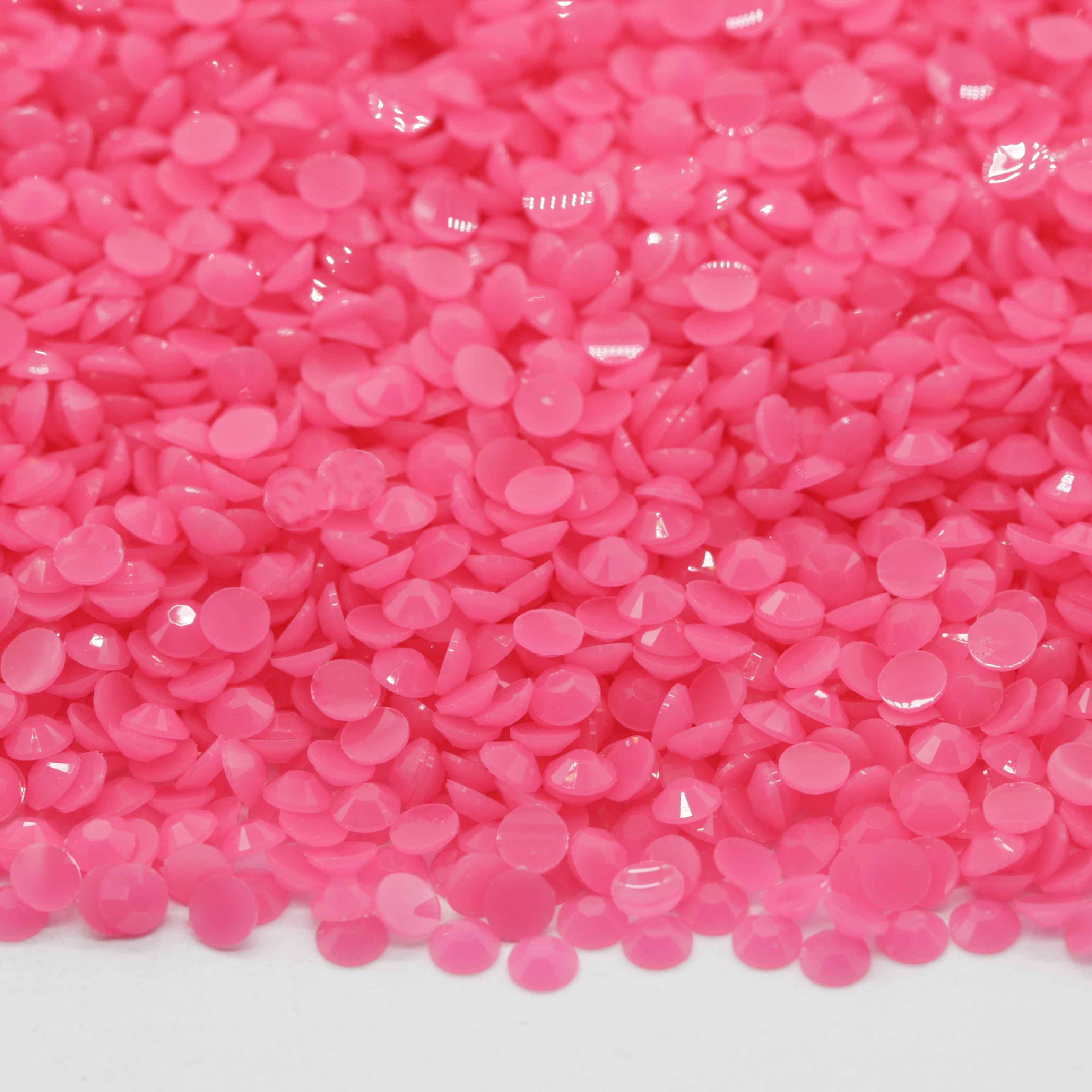 XULIN Rhinestone Candy Color JO14# Deep Pink Flatback Jelly Solid Resin Wholesale Rhinestone