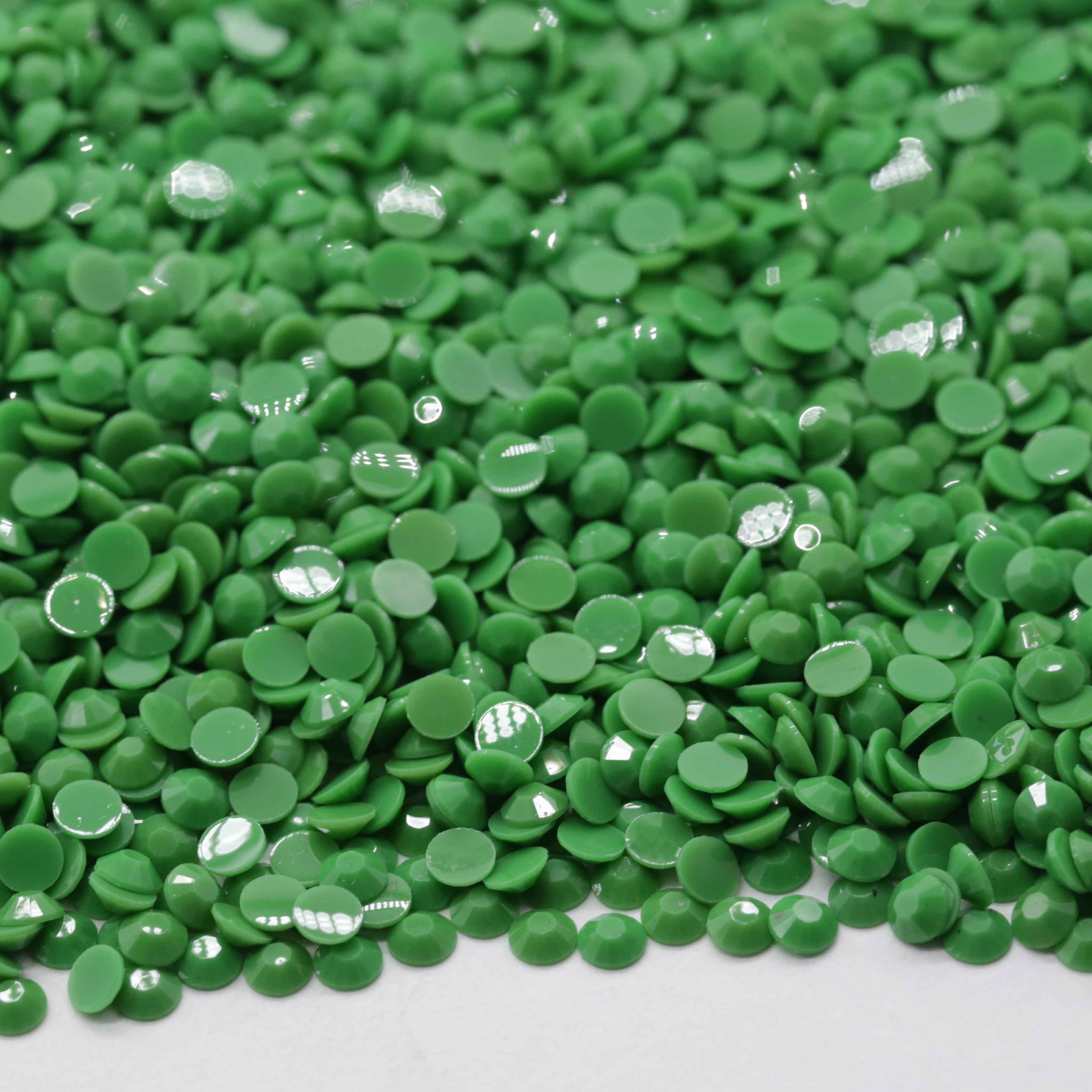 XULIN Rhinestone JO18# Green Flatback Candy Color Jelly Solid Resin Rhinestone