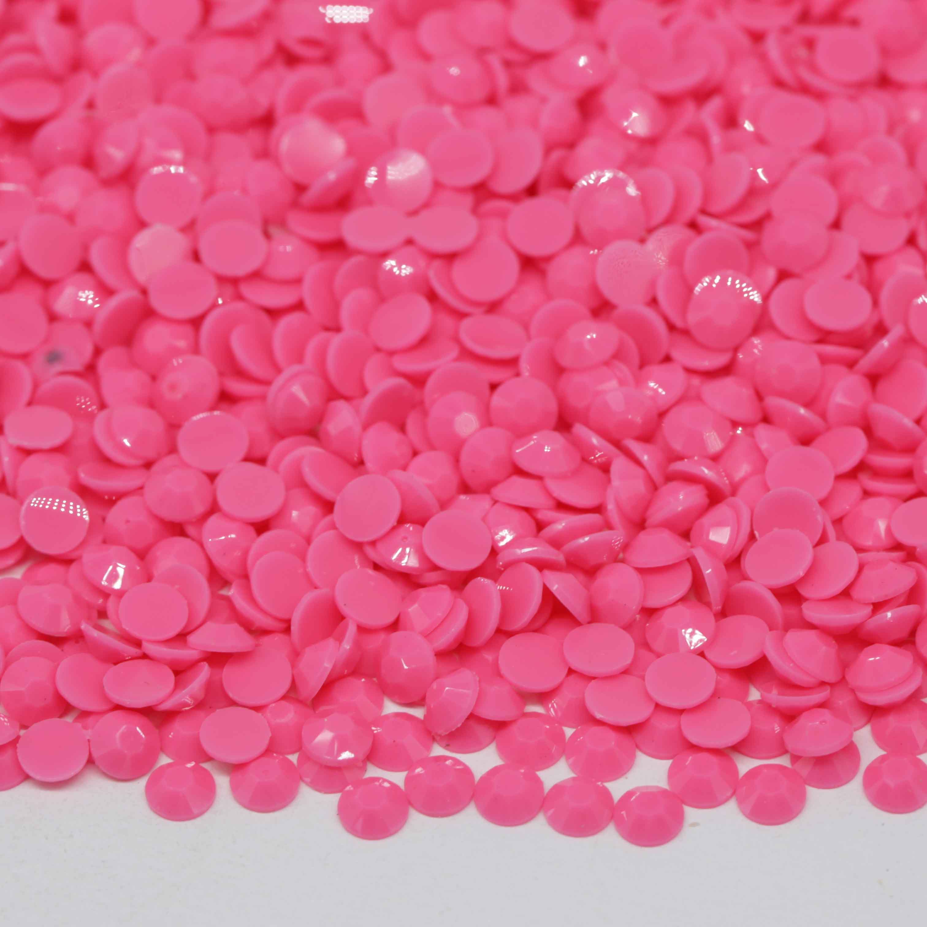 XULIN Rhinestone JO26# Jelly Pink Flatback Candy Color Jelly Solid Resin Rhinestone