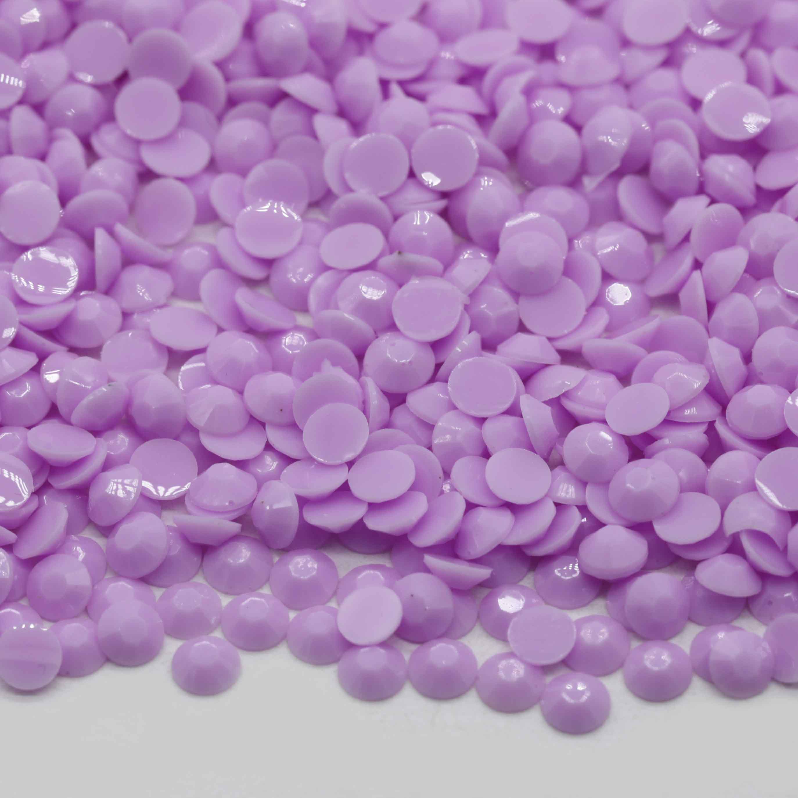 XULIN Resin Rhinestone JO32#Macaron Lilac Flatback Macaron Color Jelly Solid Resin Rhinestone