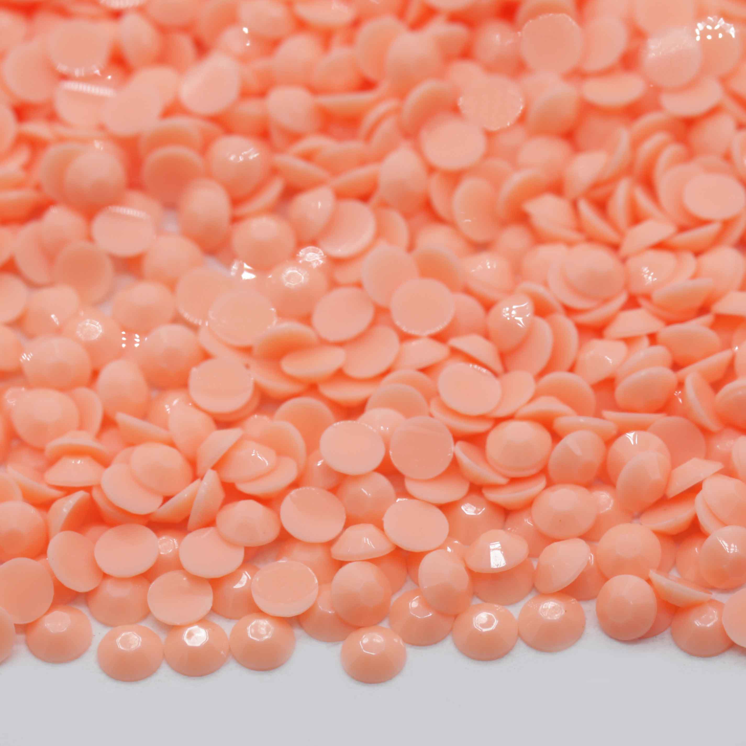 XULIN Resin Rhinestone  JO38#Macaron Coral Flatback Macaron Color Jelly Solid Resin Rhinestone