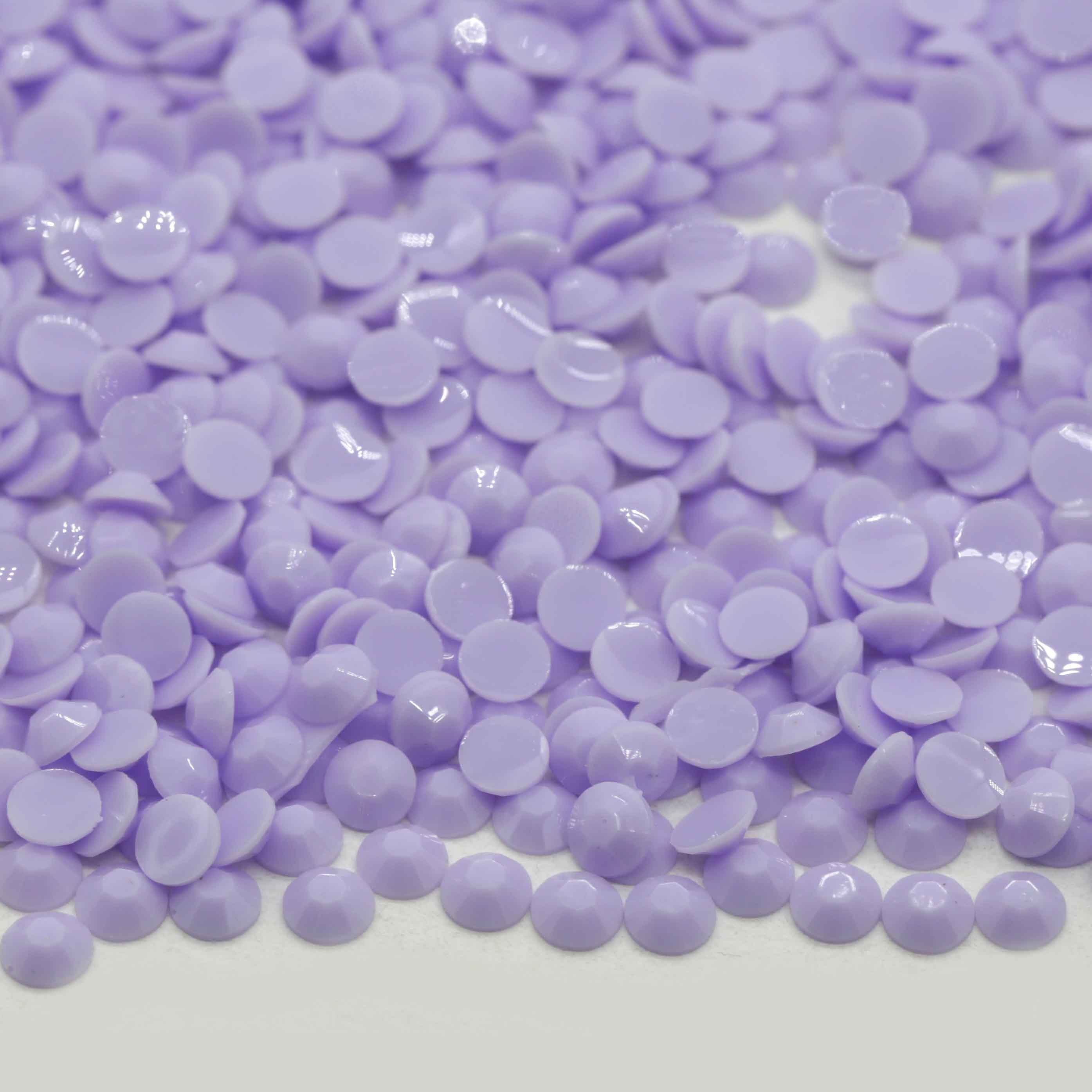 XULIN Resin Rhinestone JO33#Macaron Lavender Flatback Macaron Color Jelly Solid Resin Rhinestone