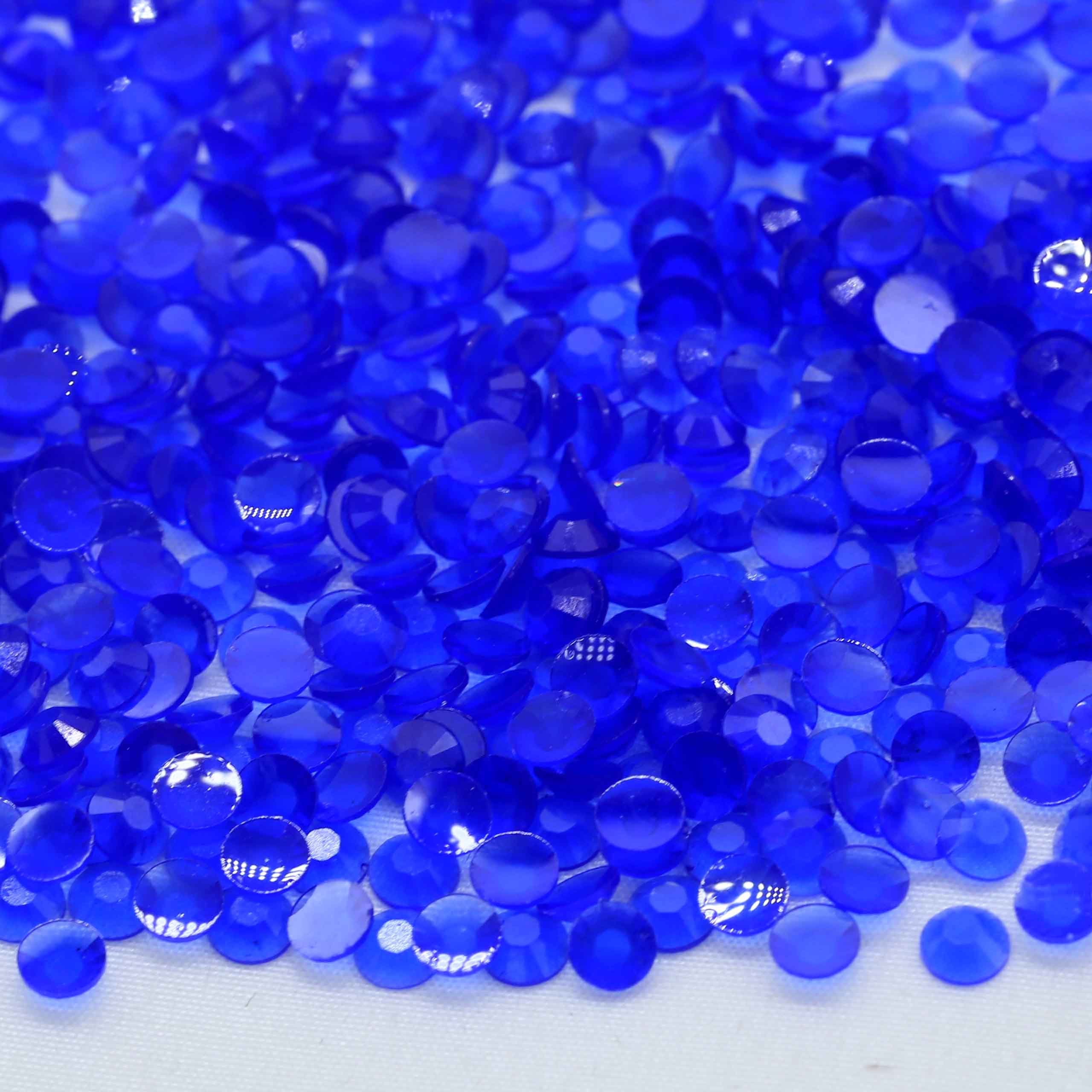 XULIN Rhinestone TL01#Sapphire Color Wholesake Luminous Transparent Bottom Resin Rhinestone