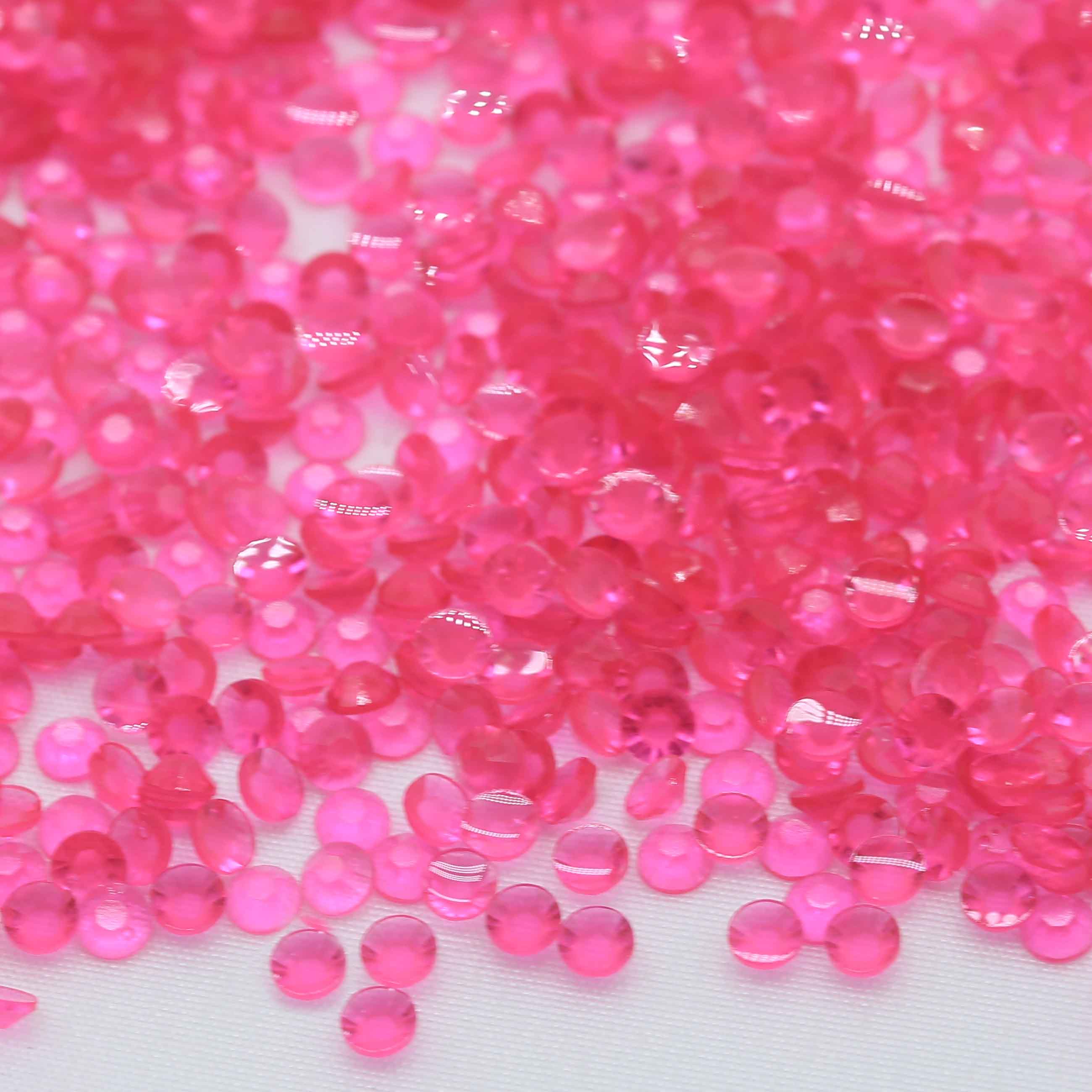 XULIN Rhinestone TL07#Rose Color Wholesake Luminous Transparent Bottom Resin Rhinestone