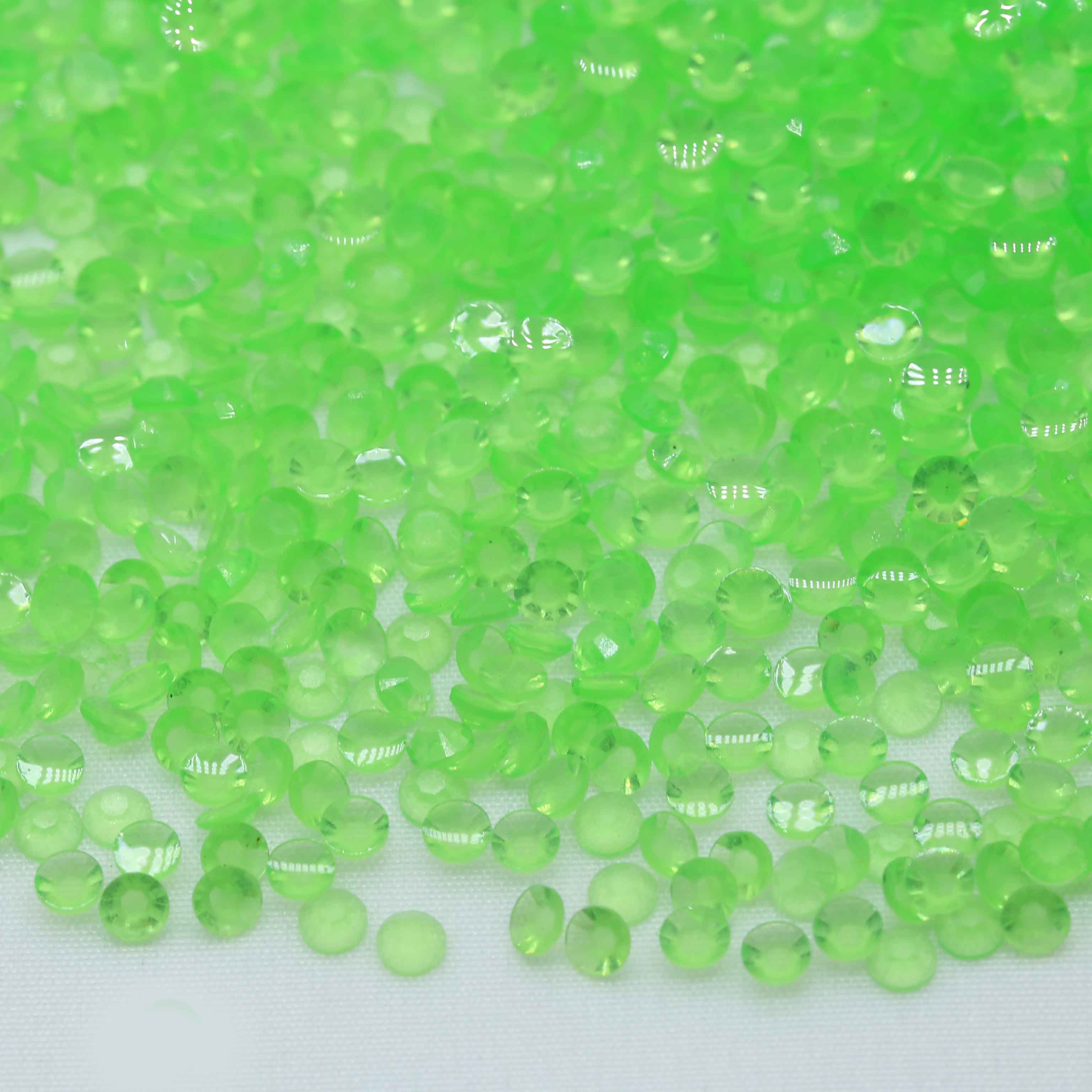 XULIN Rhinestone TL09#Peridot Color Wholesake Luminous Transparent Bottom Resin Rhinestone