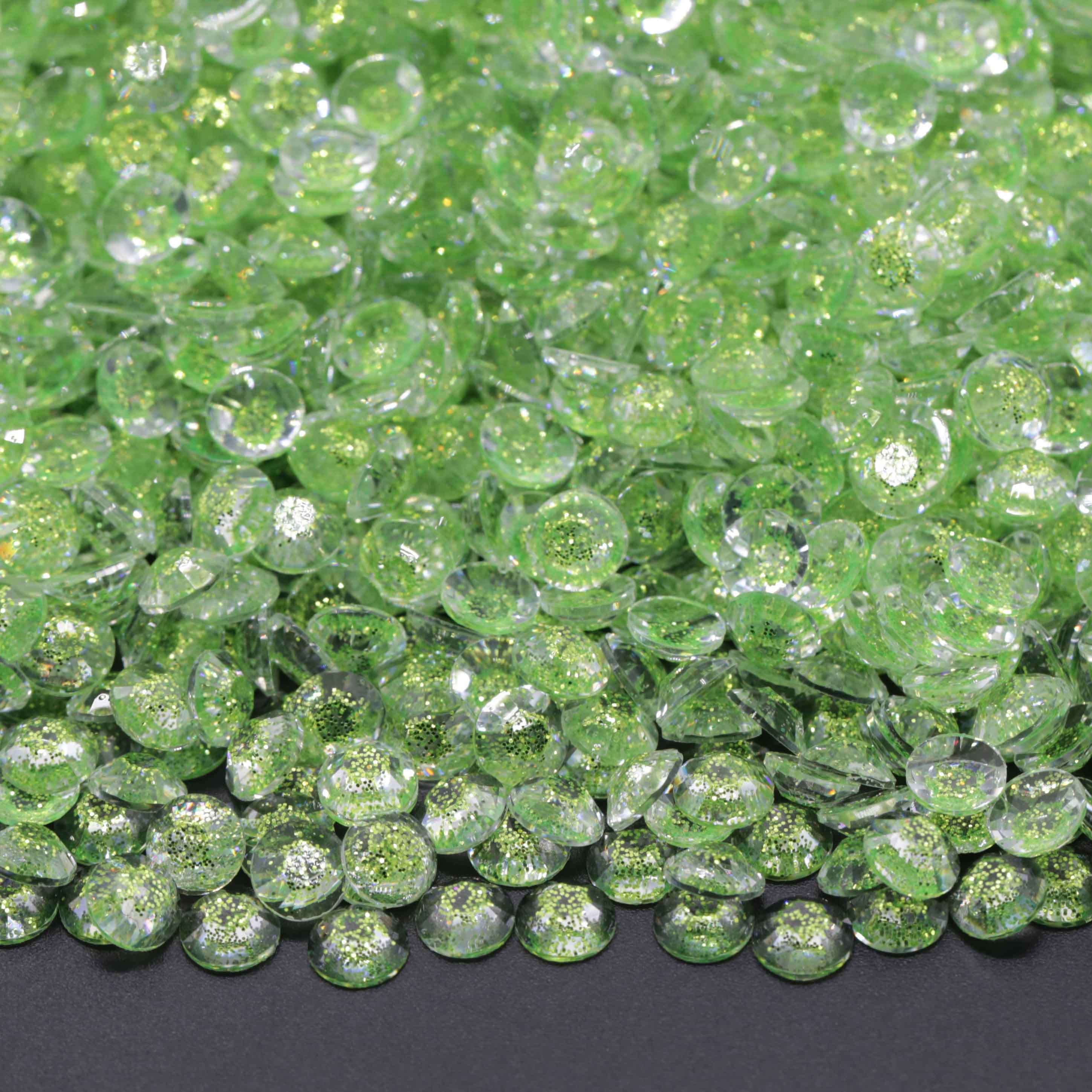 XULIN Rhinestone RG05# Galaxy Peridot Flatback Galaxy Resin Rhinestone