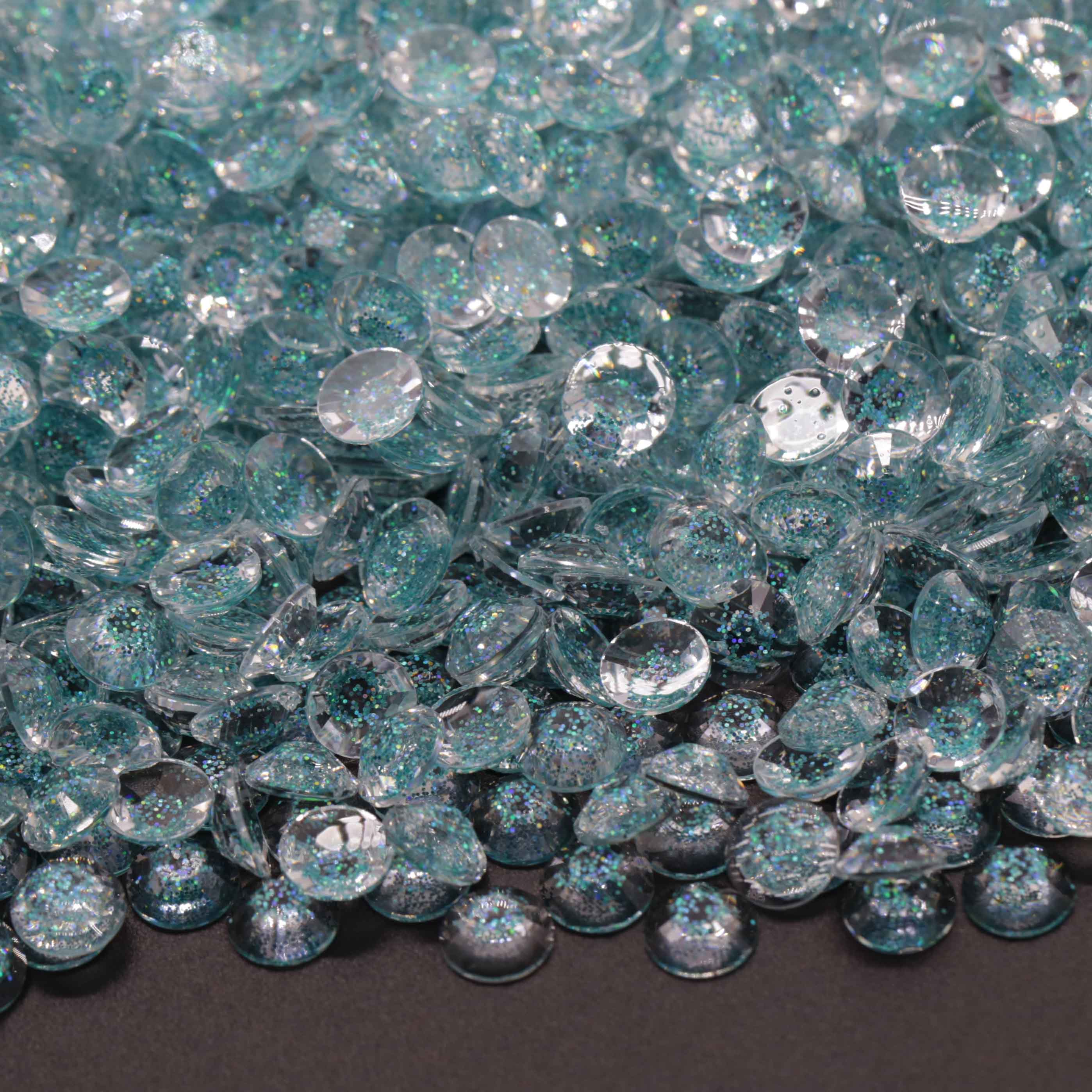 XULIN Rhinestone RG12# Galaxy Aqua Flatback Galaxy Resin Rhinestone