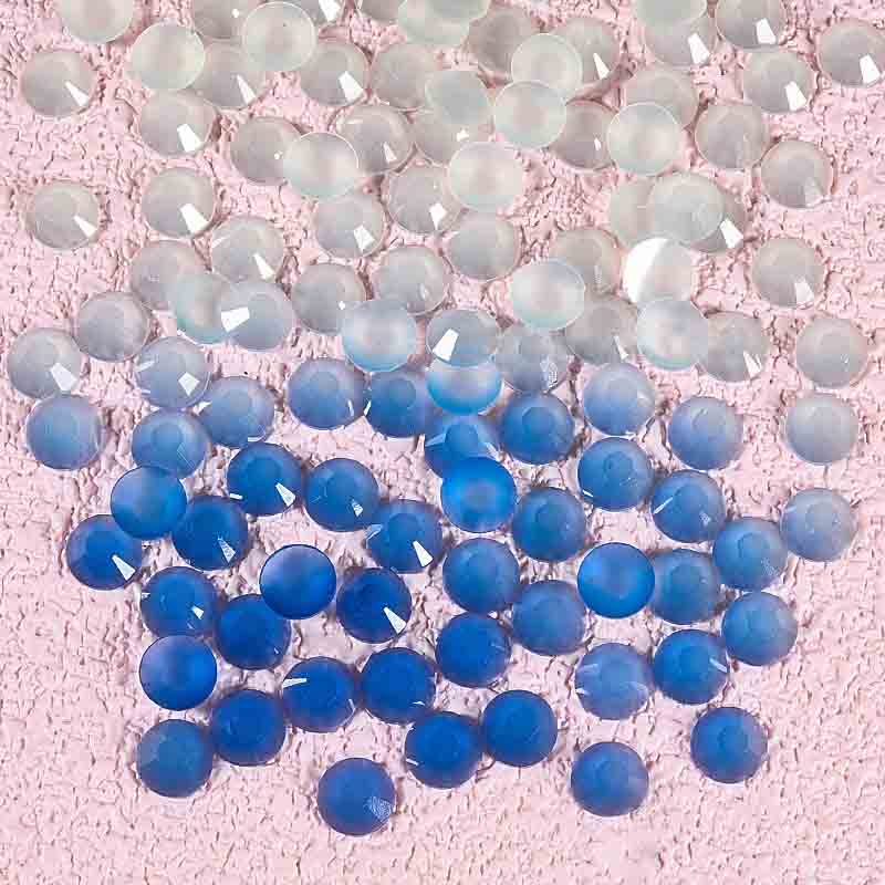 XULIN Rhinestone RC06# Blue Flatback Temperature Change Resin Rhinestone