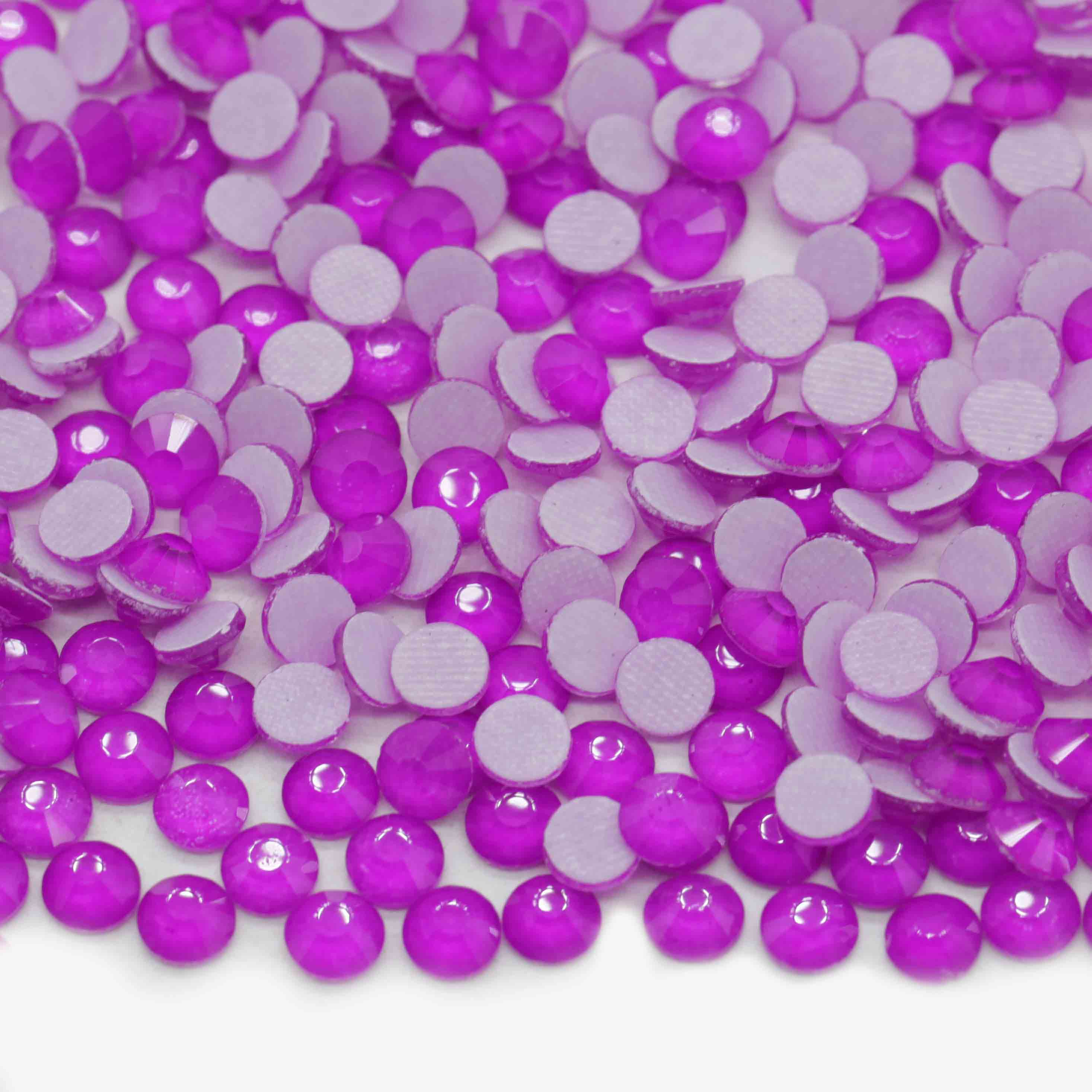 Xulin Wholesale H122#Neon Lt.Amethyst Color Glass HotFix Rhinestone Glow Under UV