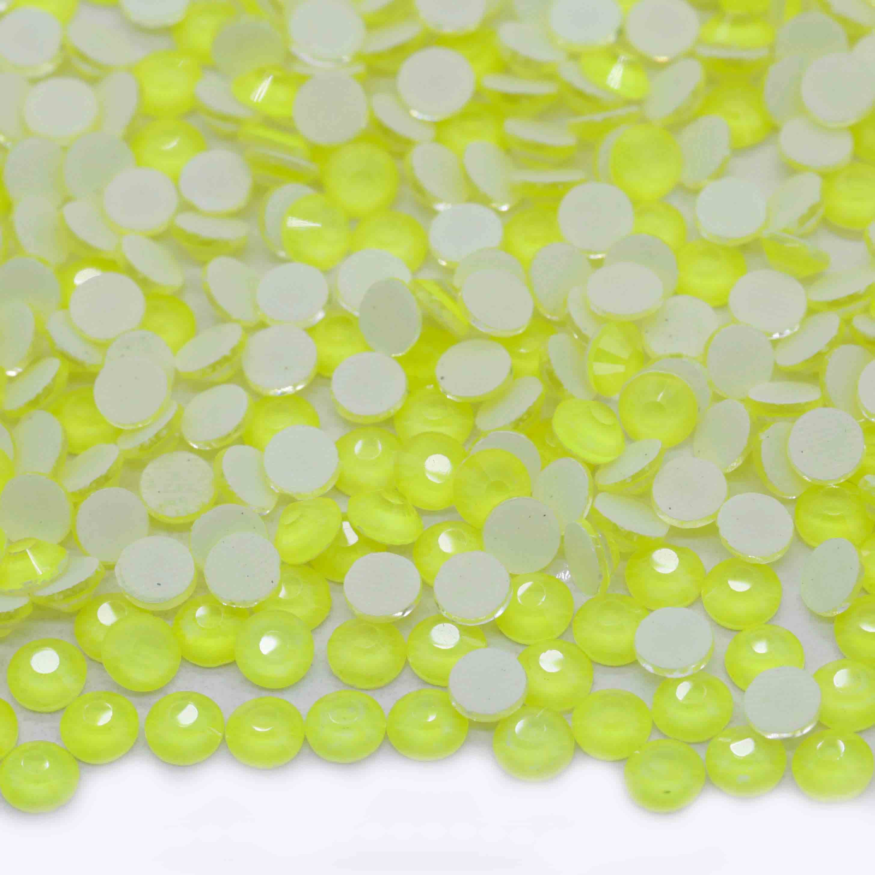 Xulin  Wholesale Neon Color Rhinestone H117#Neon Citrine Color  Glass HotFix Rhinestone Glow Under U