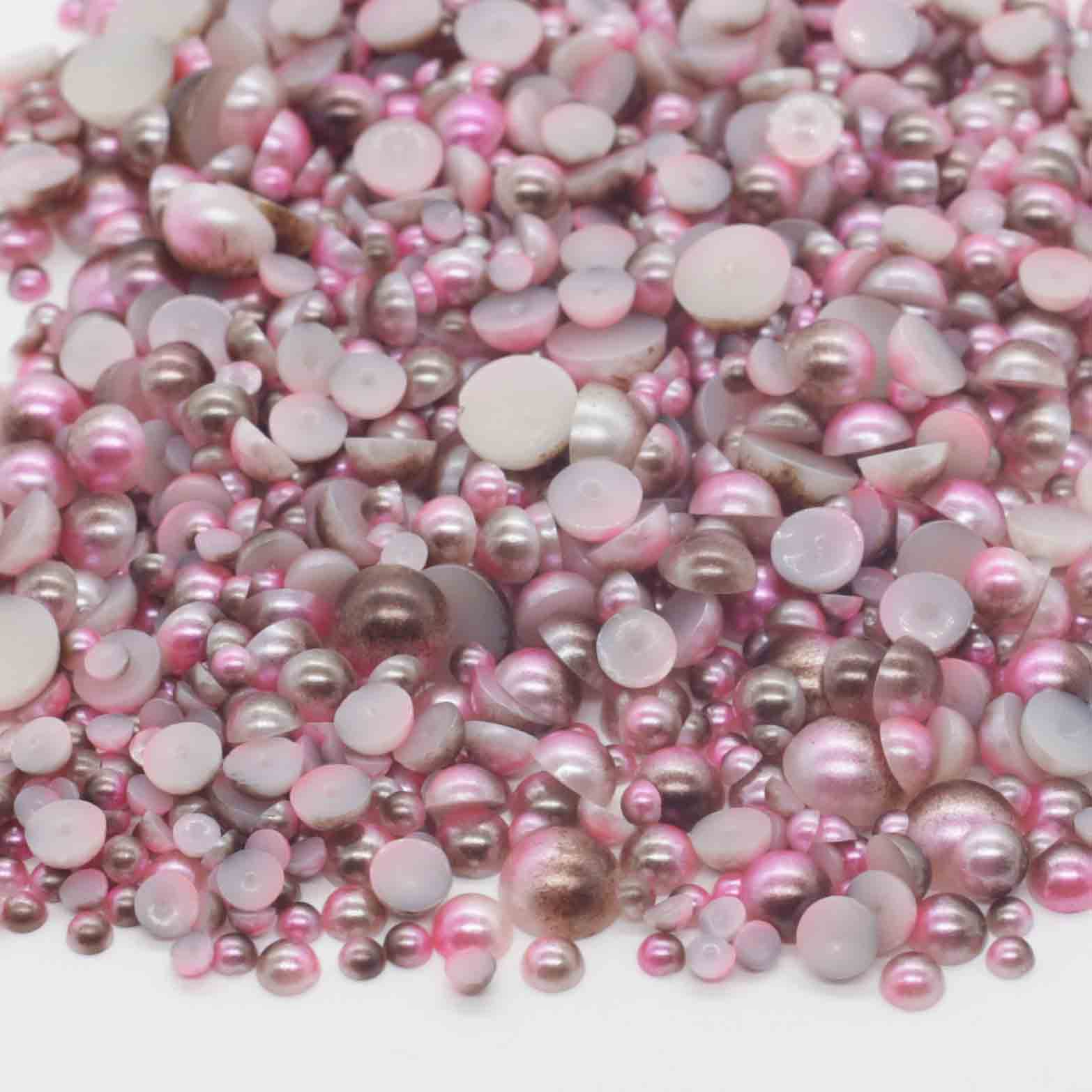 XULIN RP30#Flatback ABS Half Round Pearl Mixed  / 2mm,3mm,4mm,5mm,6mm,7mm,8mm,10mm