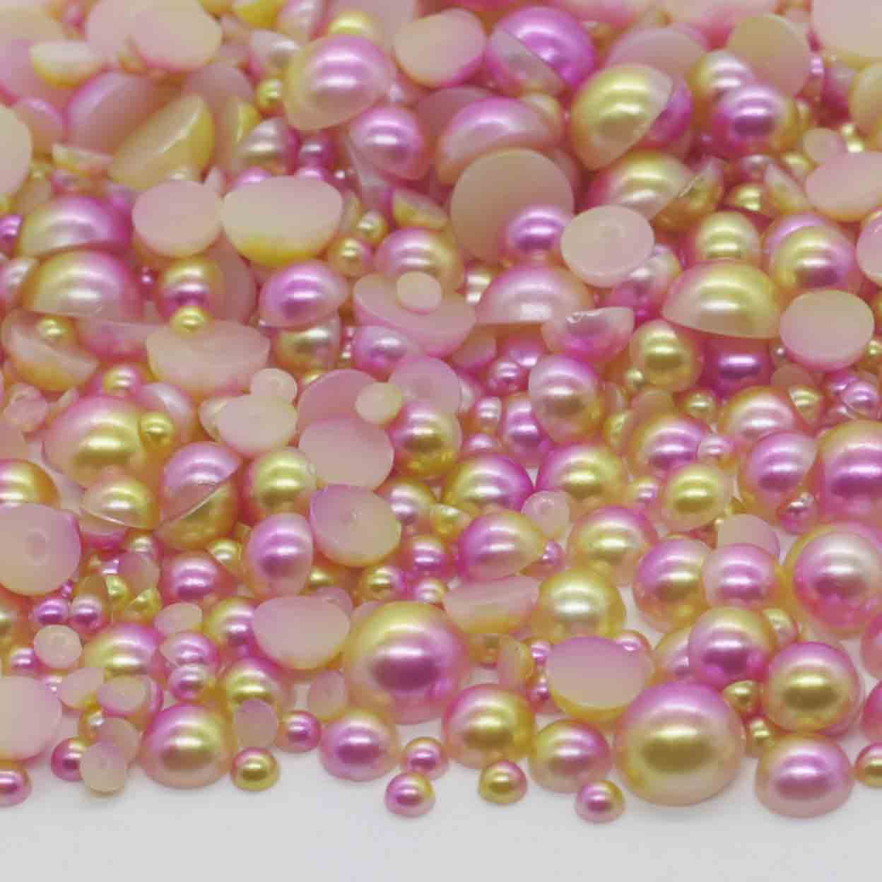 XULIN RP32#Flatback ABS Half Round Pearl Mixed  / 2mm,3mm,4mm,5mm,6mm,7mm,8mm,10mm