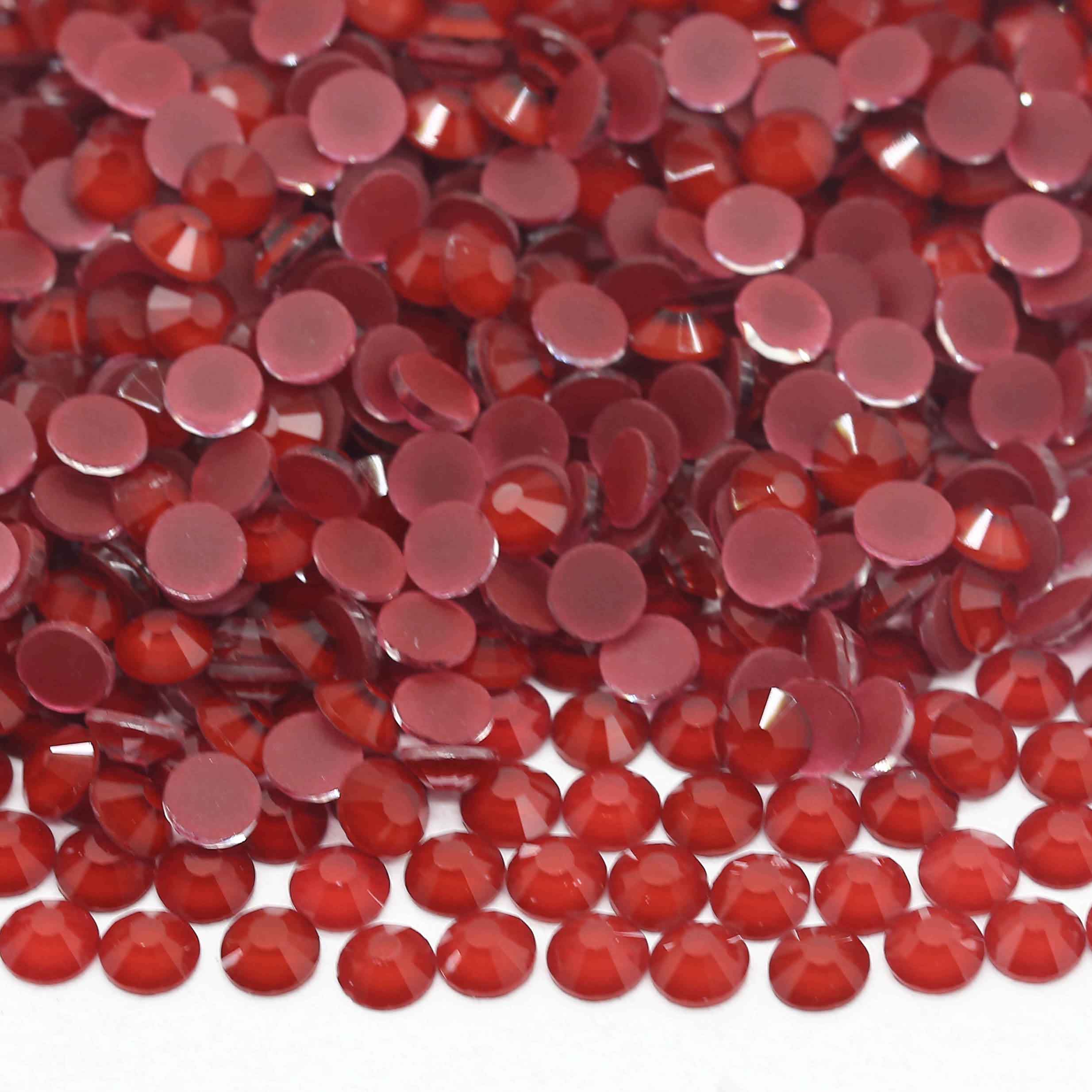 XULIN Rhinestone N43#Red Dates Wholesale Flatback Non Hotfix Neon Glass Rhinestone  Glow Under UV 