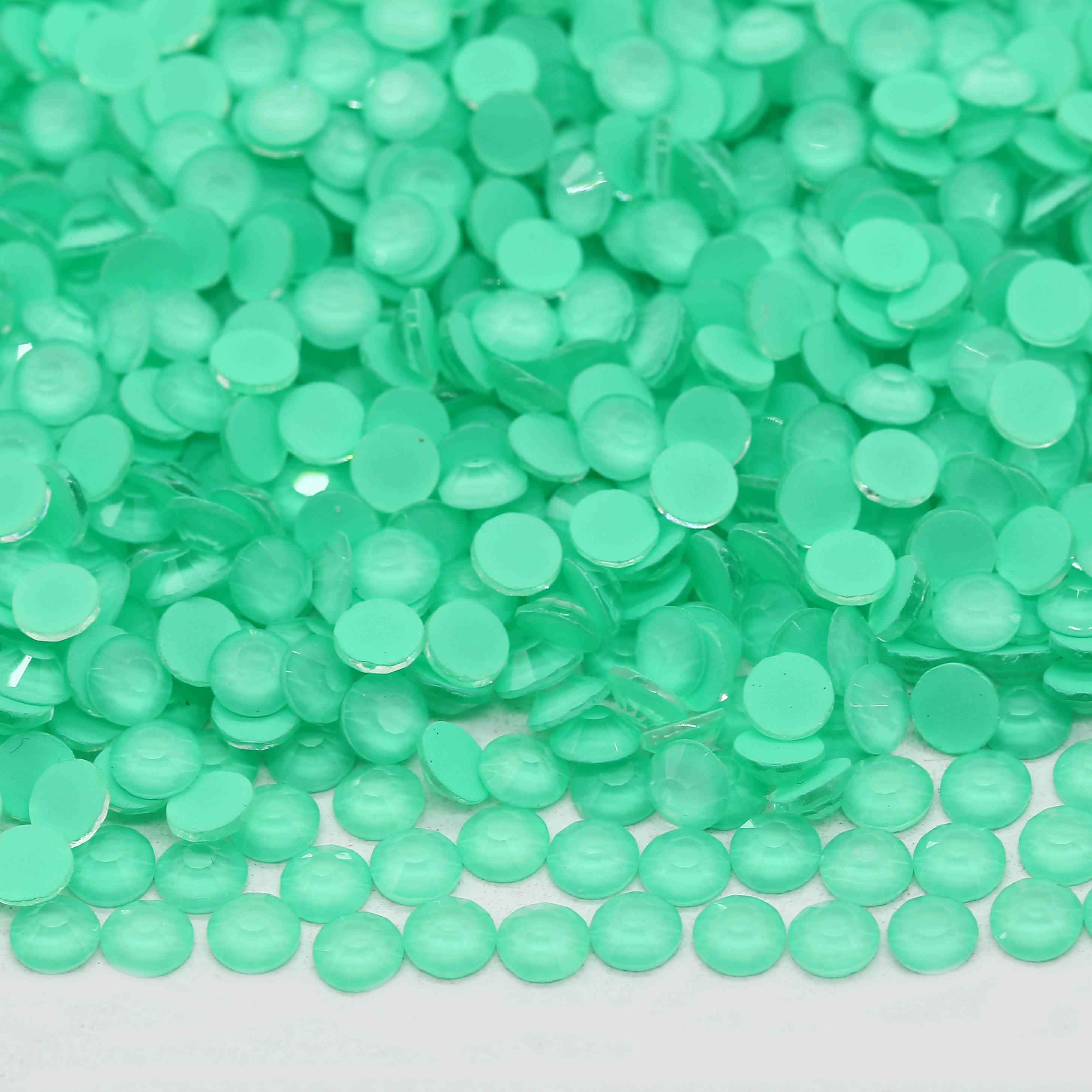 XULIN Rhinestone N44#Macaron Mint Wholesale Flatback Non Hotfix Neon Glass Rhinestone  Glow Under UV