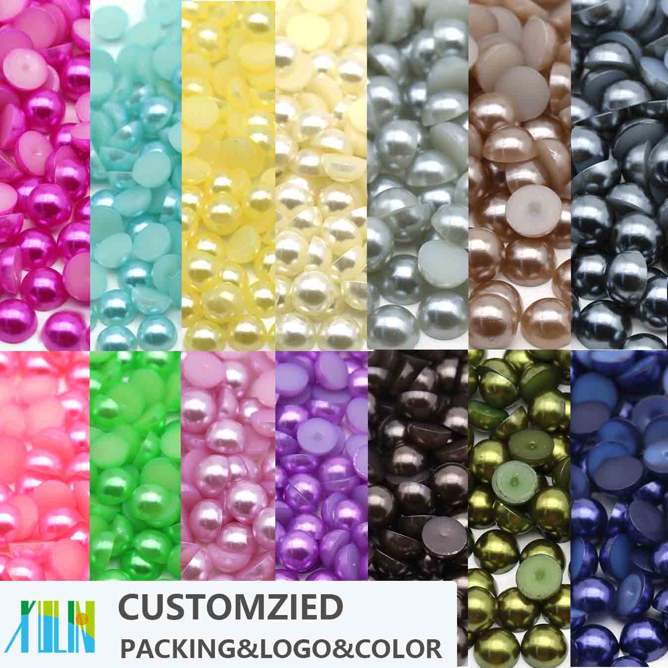 XULIN Customized Package Finished Products Color Logo ABS Half Pearl