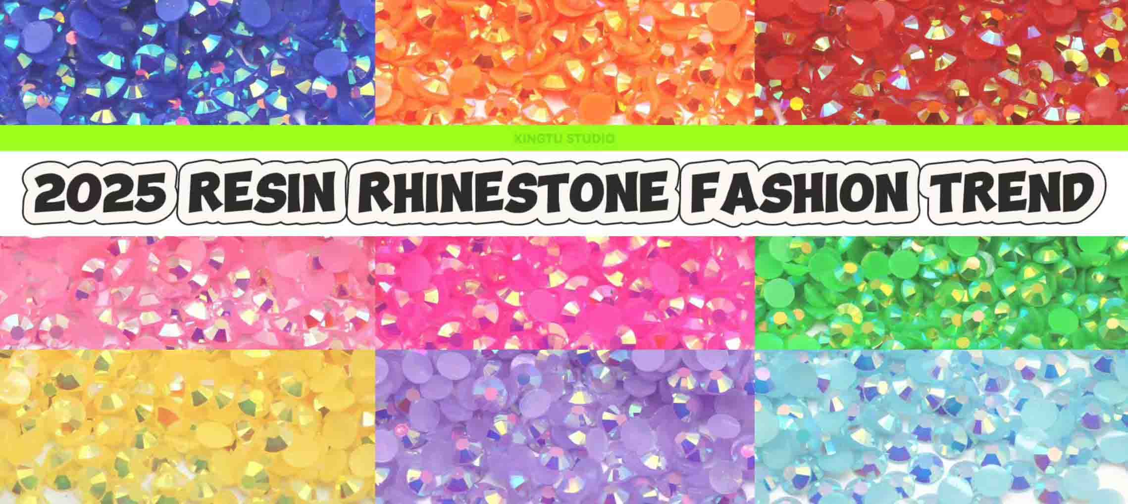2025 Resin Rhinestone Fashion Trend, Ana