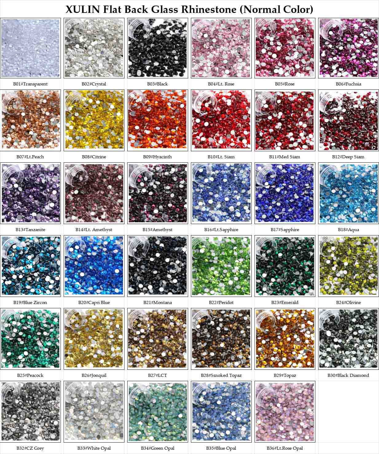 XULIN Flat Back Glass Rhinestone (Normal Color).jpg