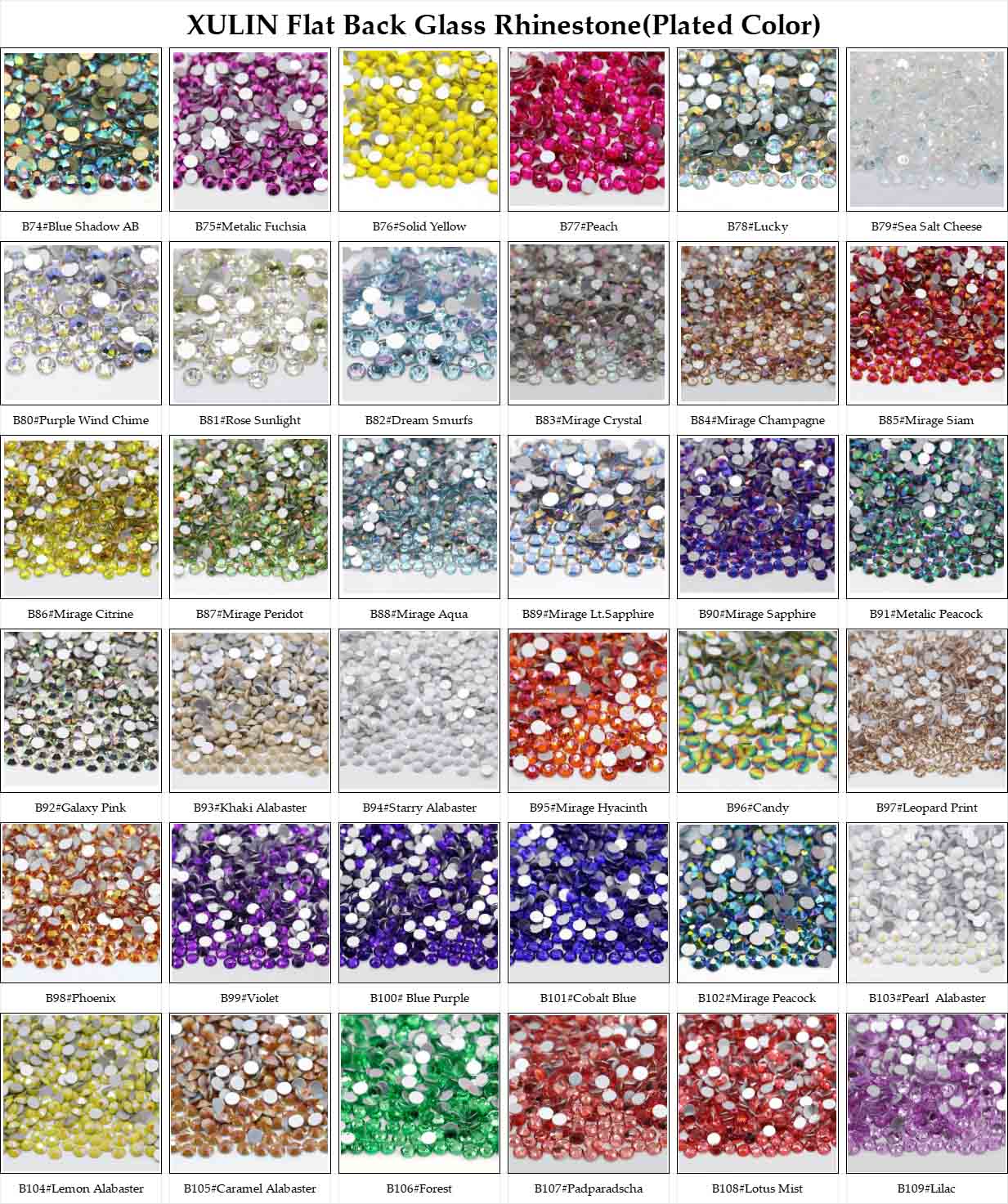 XULIN Flat Back Glass Rhinestone(Plated Color) 2.jpg
