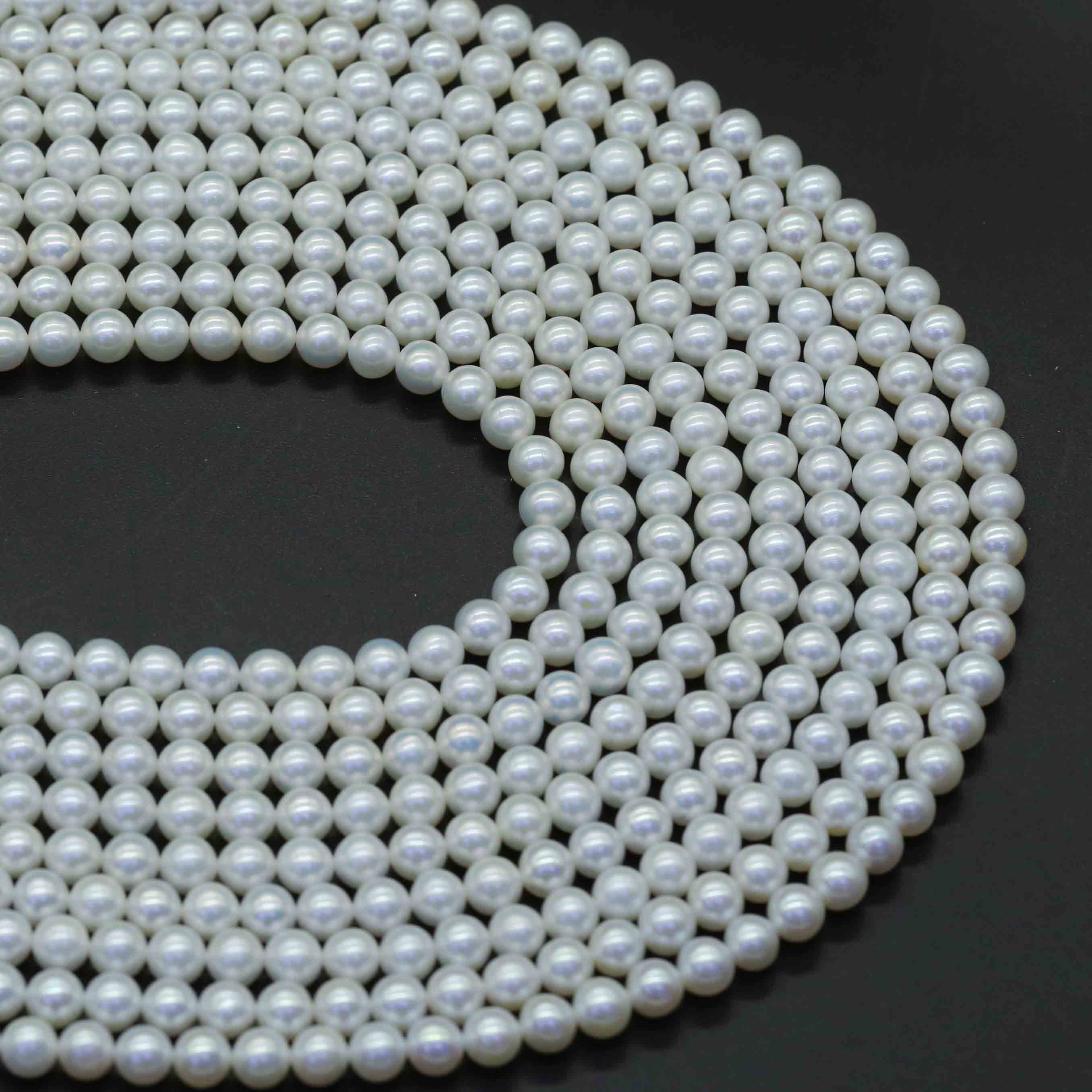 Xulin Wholesale 1.8-13mm Natural Freshwater Round Pearls Strands for Necklace DIY Jewelry